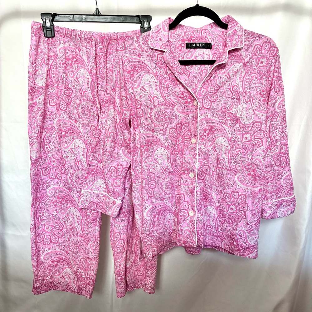 Lauren Ralph Lauren Pink Paisley Pajama Set
